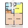 エクシードＡＳＡＮＯ 2DKの間取り