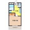 ラペブロッサム 1Kの間取り