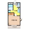 ラペブロッサム 1Kの間取り