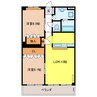 ウッドヴィレッジⅡ 2LDKの間取り