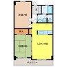 ブリッジコート瑞穂 2LDKの間取り