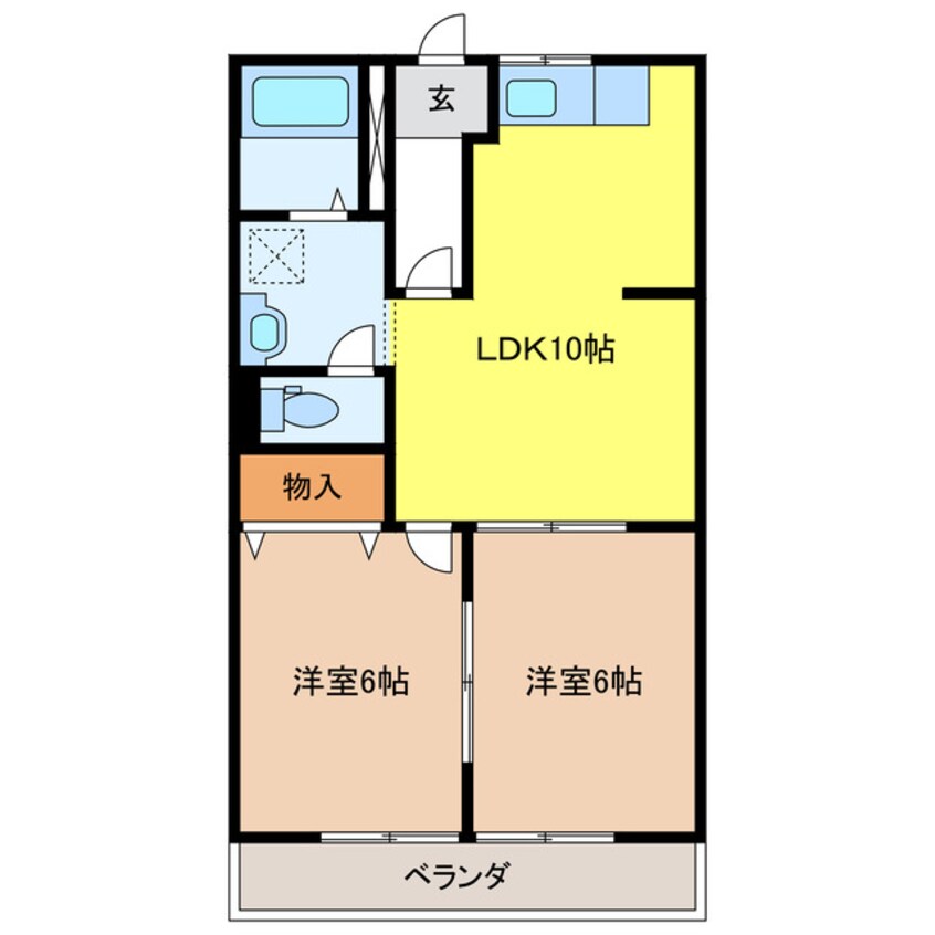 間取図 レジデンスモリタＢ