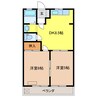 エポックハイムけんせい　Ｂ 2DKの間取り