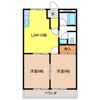 間取図 グリーンハイツふじＢ