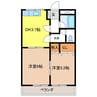 メゾンユニベール 2DKの間取り