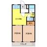 メゾネット翔 2DKの間取り