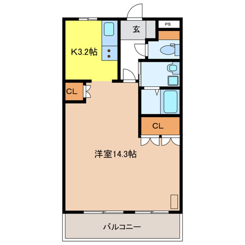 間取図 Ｎoble chateau　Ｋ･Ｔ