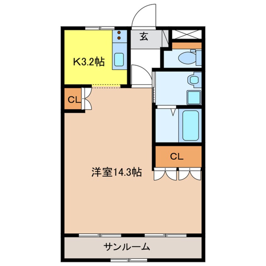 間取図 Ｎoble chateau　Ｋ･Ｔ