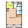 Ｎoble chateau　Ｋ･Ｔ 1Kの間取り
