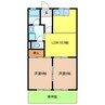 サンライズ臼井 2LDKの間取り