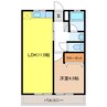 ハイツむすぶ 1LDKの間取り