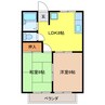 ハウスＫ2 2LDKの間取り