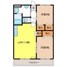 オリンピア　Ｅ 2LDKの間取り