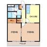 ヴィーブルＴＡＳＨＩＲＯ 2DKの間取り