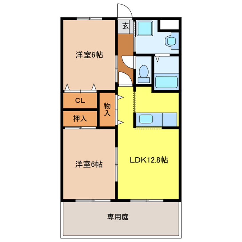 間取図 サニーウィング大野　壱番館