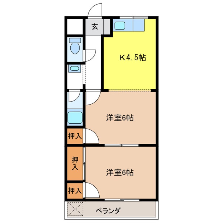 間取図 フラワーポリス咲
