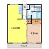 サンシャイン棚橋　Ｂ 1LDKの間取り