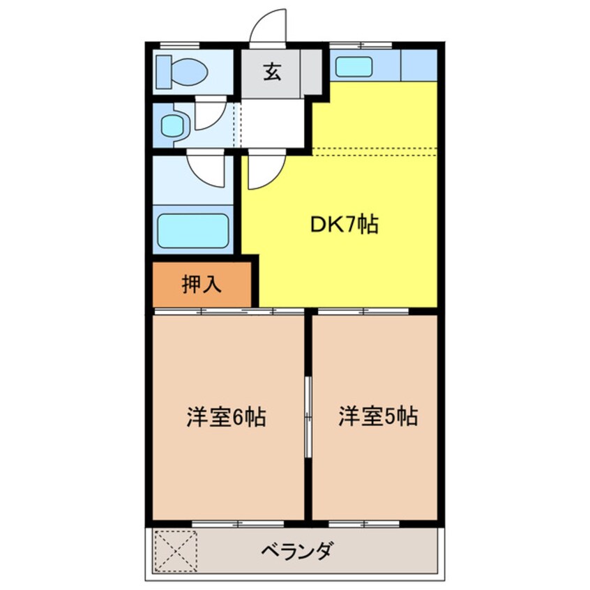 間取図 ヒロクリスタルハイムⅠ