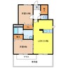 カーサ・グローリアＢ 2LDKの間取り
