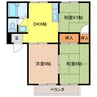 セラミックハウスＢｅｅ 3DKの間取り