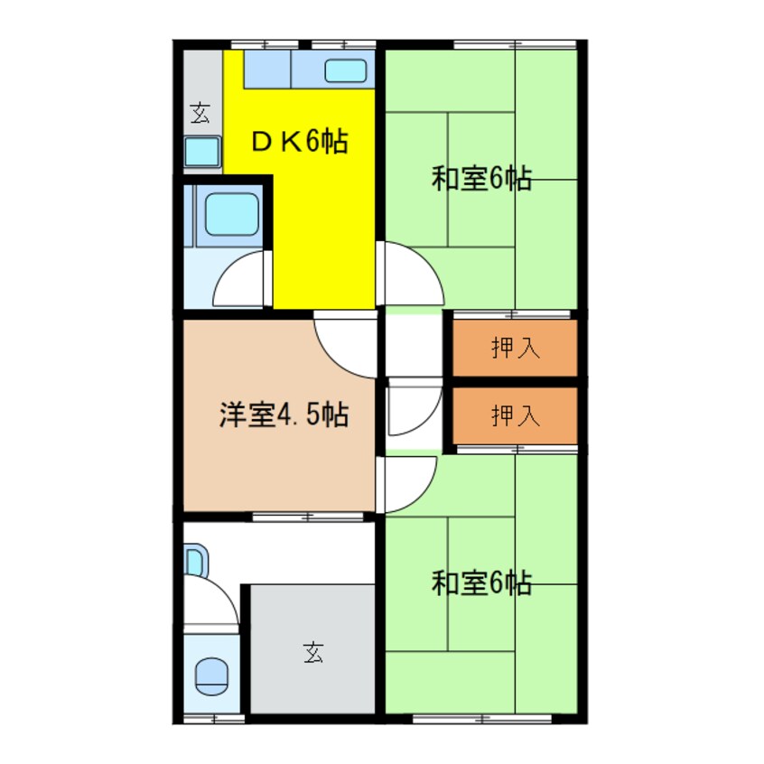 間取図 広瀬様貸家　別府