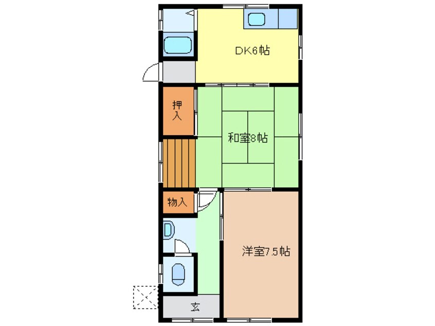 間取図 広瀬様貸家　別府