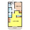 フレーズ渕の上 1LDKの間取り