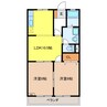 エポックハイムけんせい　Ｄ 2LDKの間取り