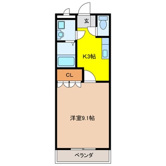 間取図 スカイハイツ　２１