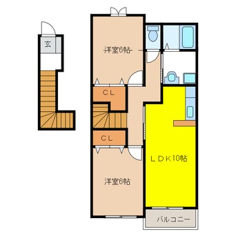 間取図 エルカーサＡ