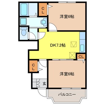 間取図 カーサフィオーレⅡ