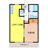 メルベーユ芝原Ａ 1LDKの間取り