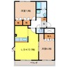 アンジェリーク 2LDKの間取り