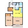 フォレストシーンＡ 2DKの間取り