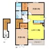 フォレストシーンＢ 2LDKの間取り