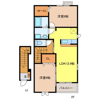 間取図 プリートカーサＡ