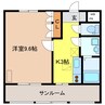 スマイルクレア 1Kの間取り