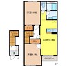 ハーモニーＢ 2LDKの間取り