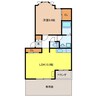 フォーリーフクローバー 1LDKの間取り