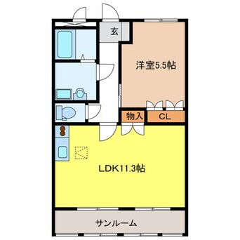 間取図 パーシモンあさぎ