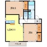 casa･L 2LDKの間取り
