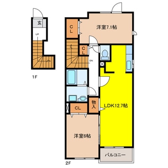 間取図 ボヌール・アルシュＢ