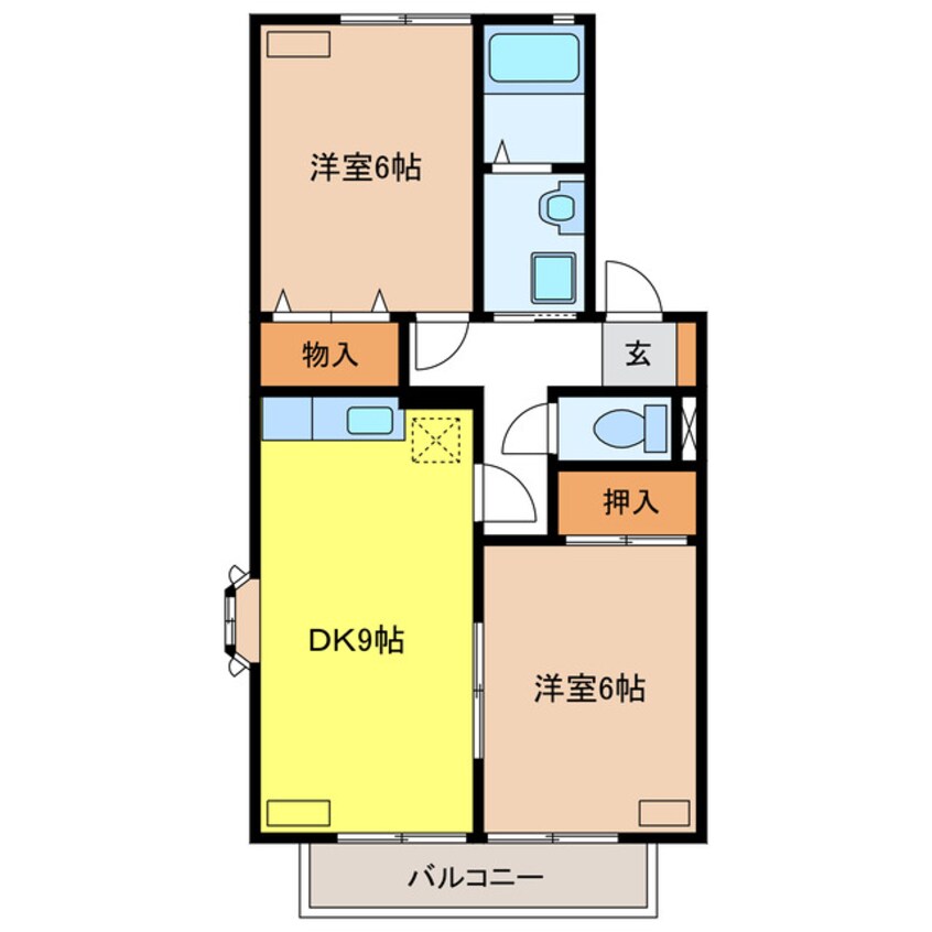 間取図 エルミタージュＫＵＢＯＴＡ