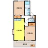 エルミタージュＫＵＢＯＴＡ 1LDKの間取り