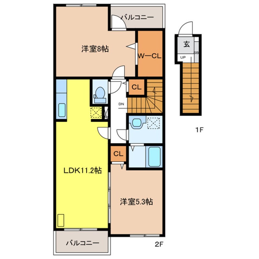 間取図 プライムガーデンA