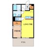 リビングタウン瑞穂 1LDKの間取り