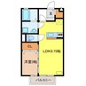 リビングタウン瑞穂 1LDKの間取り
