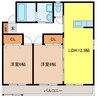 クリスタルパレス 2LDKの間取り
