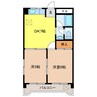 スカイハイツ 2DKの間取り