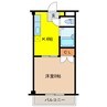シャンブル高野 1DKの間取り